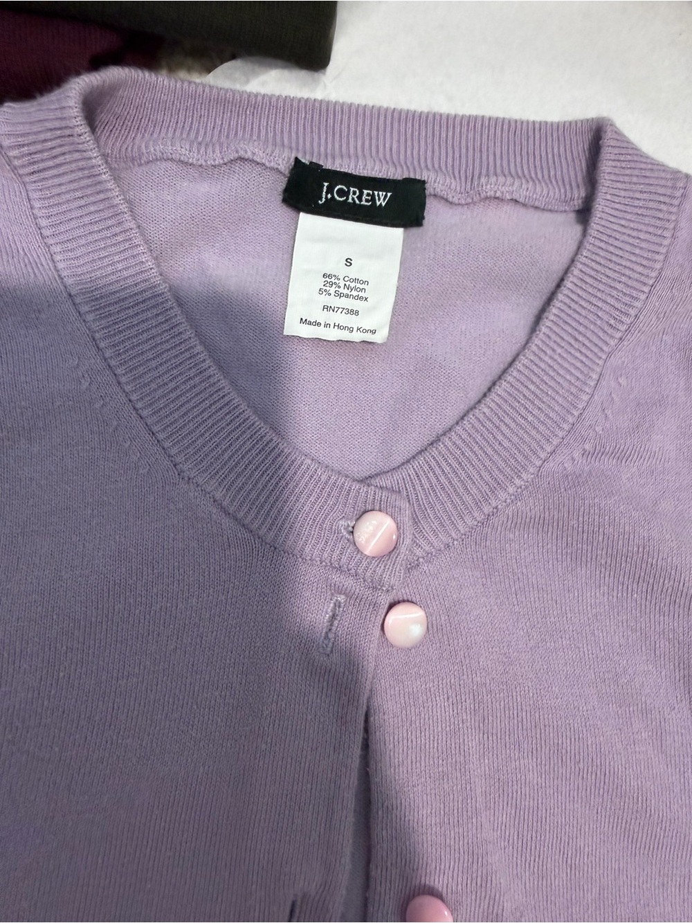J. Crew Lavender Purple Button-Front Cardigan - Picture 2 of 2